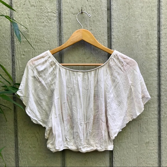 !SOLD! floral embroidery boho peasant croptop - Picture 5 of 5